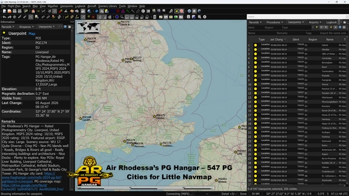 Air Rhodessa’s PG Hangar – 547 PG Cities for Little Navmap