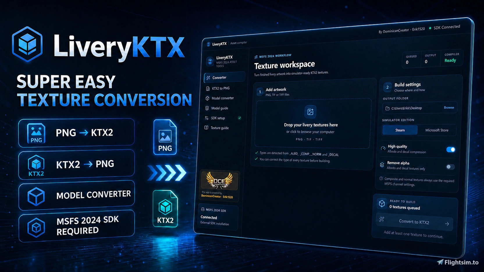 Easy PNG to KTX2 and Backwards Converter | Read Description!