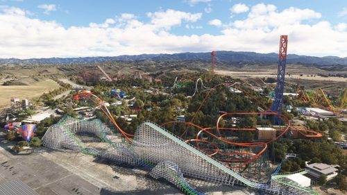 Six Flags Magic Mountain theme park, Los Angeles, CA