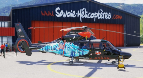 Taog's Hangar AS365 Dauphin - Savoie Hélicopteres LondNnose