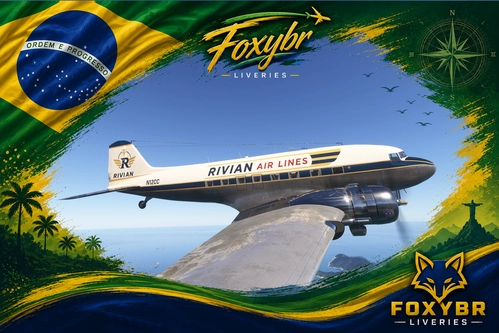 Microsoft/Asobo DC3 Rivian Airlines N12CC