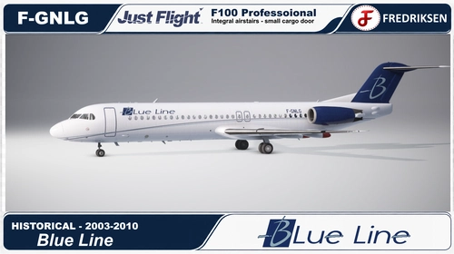 Just Flight - Fokker F100, F-GNLG, Blue Line, 2003-2010
