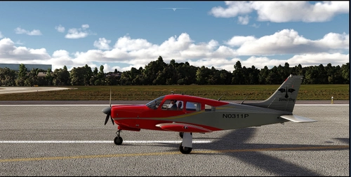 Flightsim Pictures Scott livery for the Justflight PA28 Arrow III "JIMOTHY"