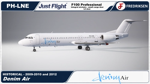 Just Flight - Fokker F100, PH-LNE, Denim Air, 2009-2010 and 2012, Bundle