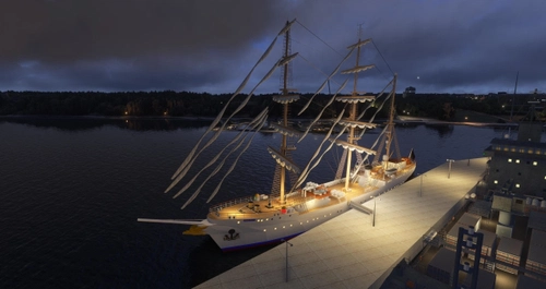 Bonus Addon "Gorch Fock" for Scenery GER Navy Yard Kiel