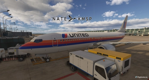 United Airlines "Saul Bass/Rainbow Tulip" [Fictional] Ifly 737 Max 8 with custom cabin. 8k