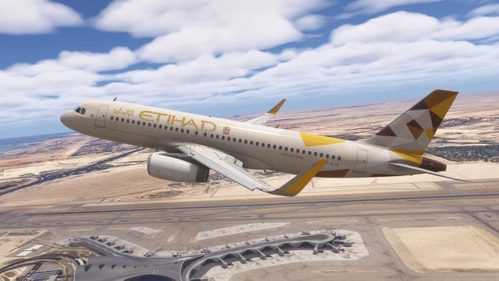 Etihad Airways  A6-EJA  (Sharklet) IAE | 8K & 4K | w / Cabin | Fenixsim A320