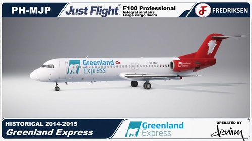 Just Flight - Fokker F100, PH-MJP, Greenland Express, 2014-2015