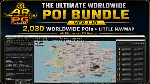 Air Rhodessa's PG Hangar – 2,030 Worldwide POIs for Little Navmap
