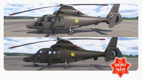 Taog's AS365 - Syldavian army Panther (Pack)