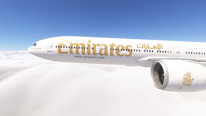 PMDG 777-300ER w/ cabin Emirates fleet (regular + 'This Flag Will Always Fly') thumbnail 1