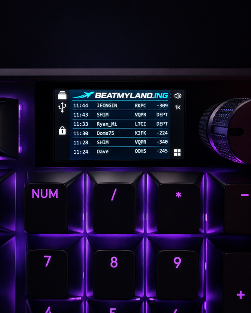 Landing Stats - Corsair Displays/Vanguard keyboard LCD Widget