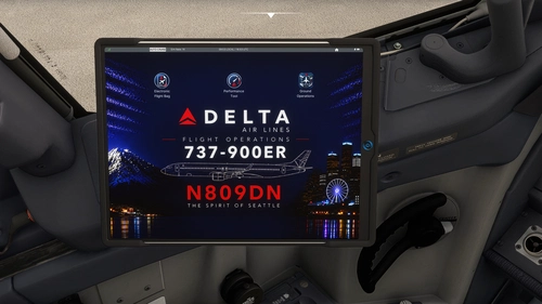 Delta Air Lines N809DN “The Spirit of Seattle” EFB Theme – PMDG 737-900ER
