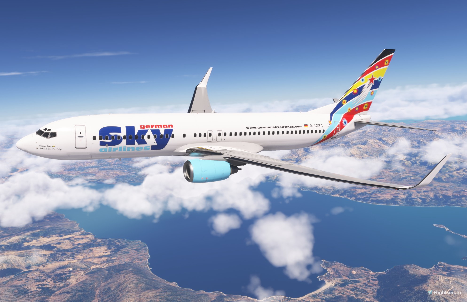 PMDG 737-800 German Sky Airlines D-AGSA 4K