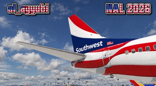Southwest PMDG 737-800 'Freedom One' (N500WR) R.W.B Tail 2026