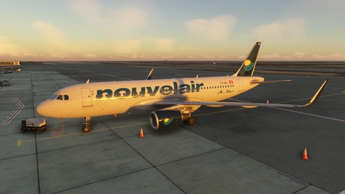 Nouvelair TS-ING livery Fenix A320CFM SL MSFS2024 only (with cabin)