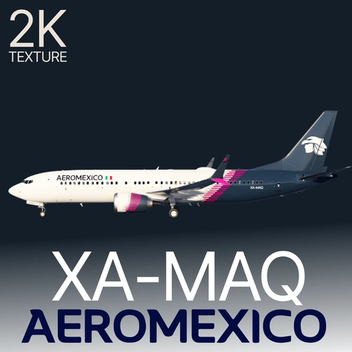(Asobo Boeing 737 MAX 8) Aeromexico (XA-MAQ) — 2024 Design | 2K Textures