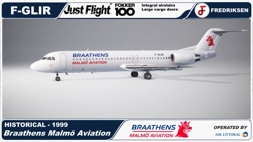 Just Flight - Fokker F100, F-GLIR, Braathens Malmö Aviation, 1999, (Air Littoral)