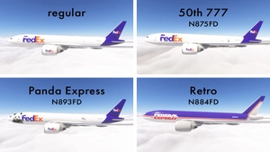 PMDG 777F Federal Express complete fleet (regular, Fedex50, 50th 777, Retro, Panda Express) thumbnail 9