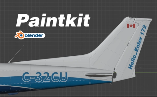 Cessna 172 Complete Paintkit for Blender