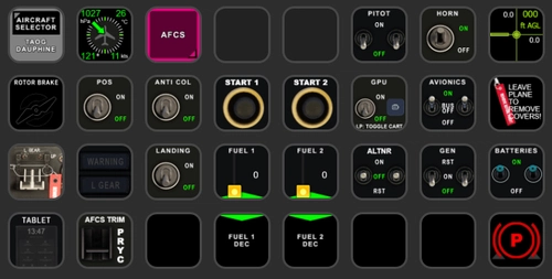TAOG Dauphine HH65/AS365 StreamDeck XL and PLUS profiles, incl. AAO Scripts