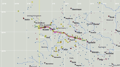 IFR Vienna Schwechat Airport (LOWW) to London Gatwick Airport (EGKK)