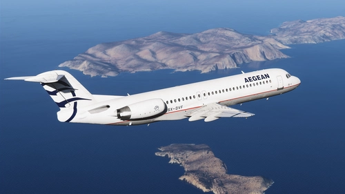 JustFlight Fokker 100 Aegean Airlines