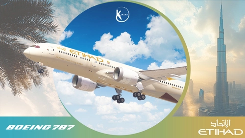 BravoAirspace Boeing 787-9 Etihad Airways A6-BLA 4K