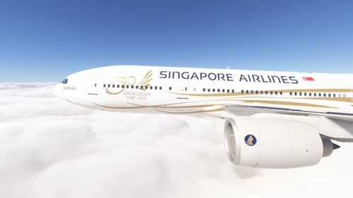 PMDG 777-200ER w/ cabin Singapore Airlines - 50th Anniversary (9V-SQA)