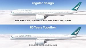 iniBuilds A350-1000 w/ cabin Cathay Pacific fleet (regular + 80 years sticker) [8K][4K] thumbnail 5