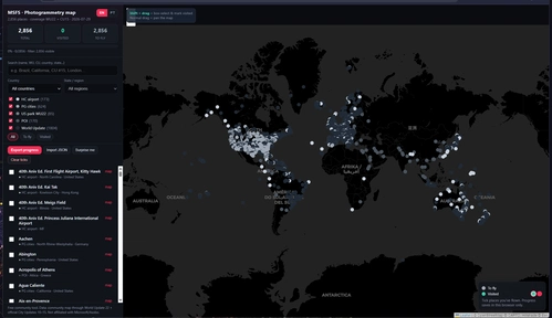 MSFS Photogrammetry Map - Interactive Visited Tracker (WU22 + CU16) 1.21