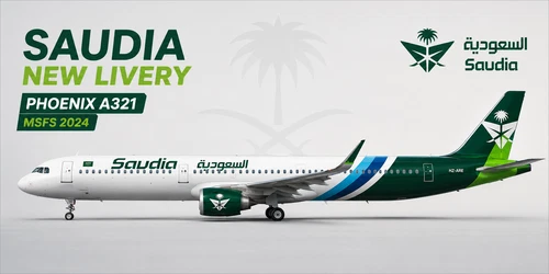 Saudia New Livery | Fenix A321 | MSFS 2024