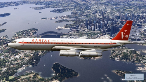 Qantas N707JT "JETT CLIPPER ELLA" | Boeing 707-320C WT / INI