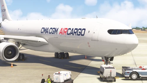 CMA-CGM Air Cargo F-HMRI (A332F Aircraft) Livery Inibuilds A330-300P2F RR MSFS2024