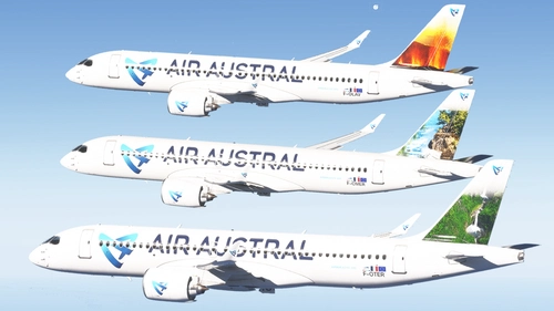 Airbus A220-300 Air Austral Fleet Pack [raimbotrax][4k]