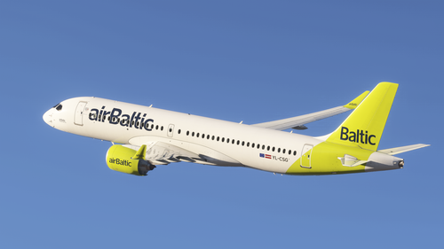 Airbus A220-300 airBaltic New Colors YL-CSG [raimbotrax][4k]