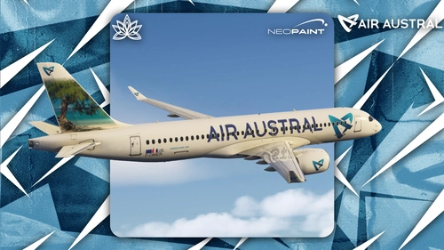 Synaptic A220 Air Austral F-OMER w/cabin
