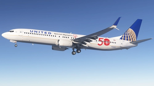 United Airlines "Special Olympics" | PMDG 737-900ER | N66837 - 2018 | 4K