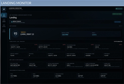 Landing Monitor – Landing & Flare Analysis for MSFS 2024