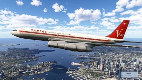 Qantas N707JT "JETT CLIPPER ELLA" | Boeing 707-320C WT / INI
