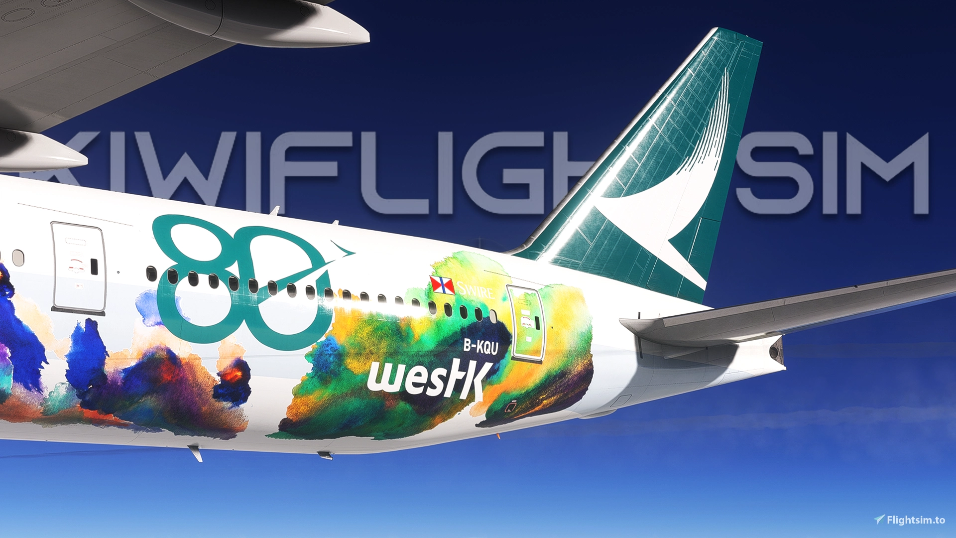 Cathay Pacific B-KQU (“Spirit of Hong Kong – 80th Anniversary Edition”) | PMDG Boeing 777-300ER [8K] - Image 1