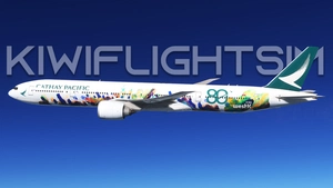 Cathay Pacific B-KQU (“Spirit of Hong Kong – 80th Anniversary Edition”) | PMDG Boeing 777-300ER [8K] thumbnail 2