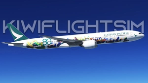 Cathay Pacific B-KQU (“Spirit of Hong Kong – 80th Anniversary Edition”) | PMDG Boeing 777-300ER [8K] thumbnail 3