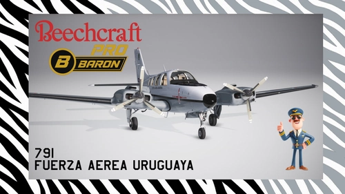 Black Square Baron Pro - FAU 791 (UB-58) Fuerza Aérea Uruguaya