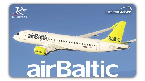 Airbus A220-300 airBaltic old colors YL-AAS [raimbotrax][4k]