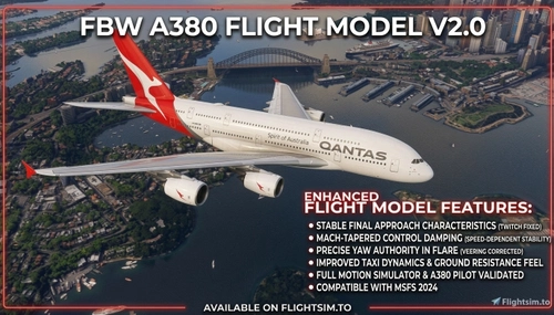 FBW A380-800 Realistic Flight Model & Handling V2.0