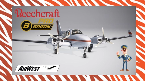 Black Square Baron Pro AIRWEST 'C-GEAW' (Fictional)
