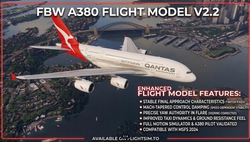 FBW A380-800 Realistic Flight Model & Handling V2.2