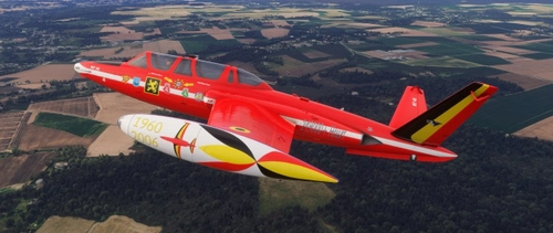 Azurpoly CM170 Fouga Magister Red Devils MT-48