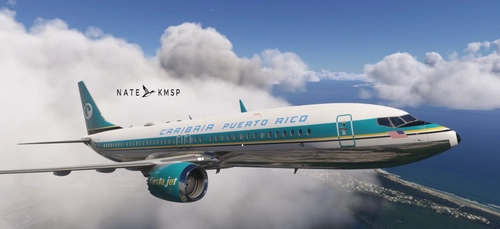 Caribair Puerto Rico "Fiesta Jet" [Fictional] Ifly 737 Max8 Custom Cabin + Announcement Pack